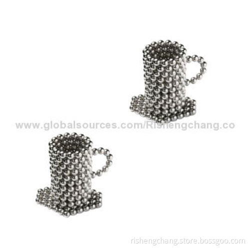 NdFeB magnetic pearl cup with N35 D2, we can make magnets according to customers' requirments